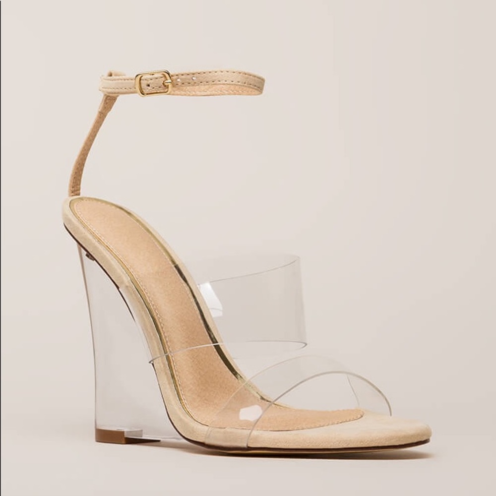 Clear Wedge Heels